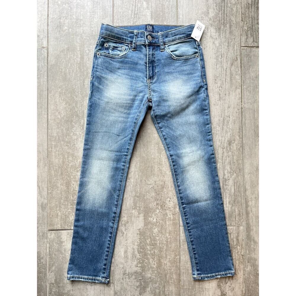 Gap Kids Boys Stretch Denim Jeans Fantastiflex NEW Skinny Leg Light Wash 8 Reg